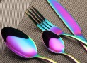 Electroplated Rainbow Stainless Steel Flatware